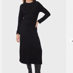 knee length dresses for ladies Vince Camuto Exposed Seam Long Sleeve Sweater Dress MSRP $99 main image 0